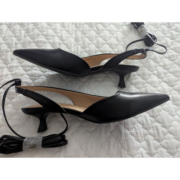 👠 Arromic Strappy Kitten Heels Slingback Pumps Black 8.5 - Picture 9 of 13